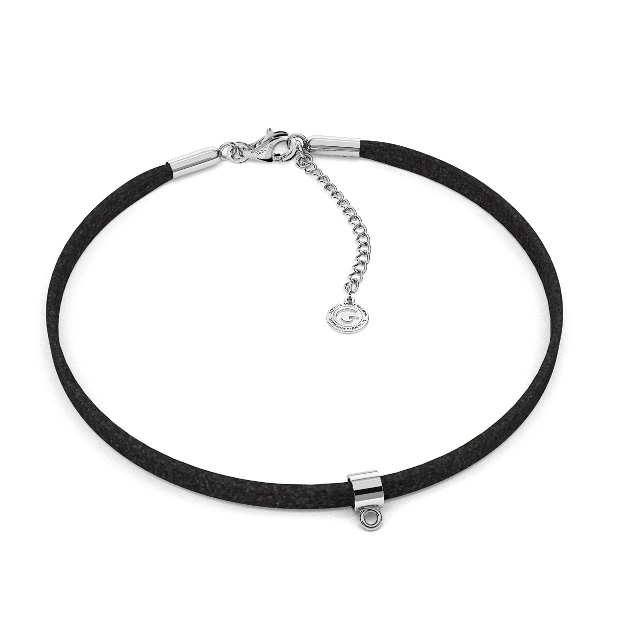 CHOKER NECKLACE GIORRE WITH ALCANTARA, BASE FOR CHARMS