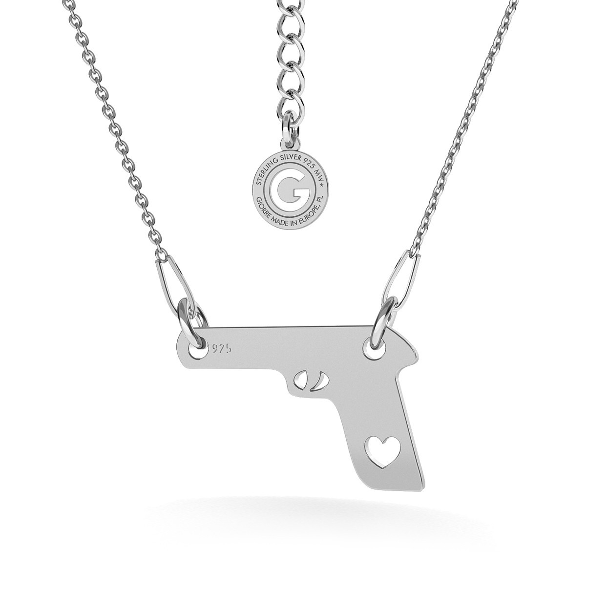 GUN WITH HEART NECKLACE