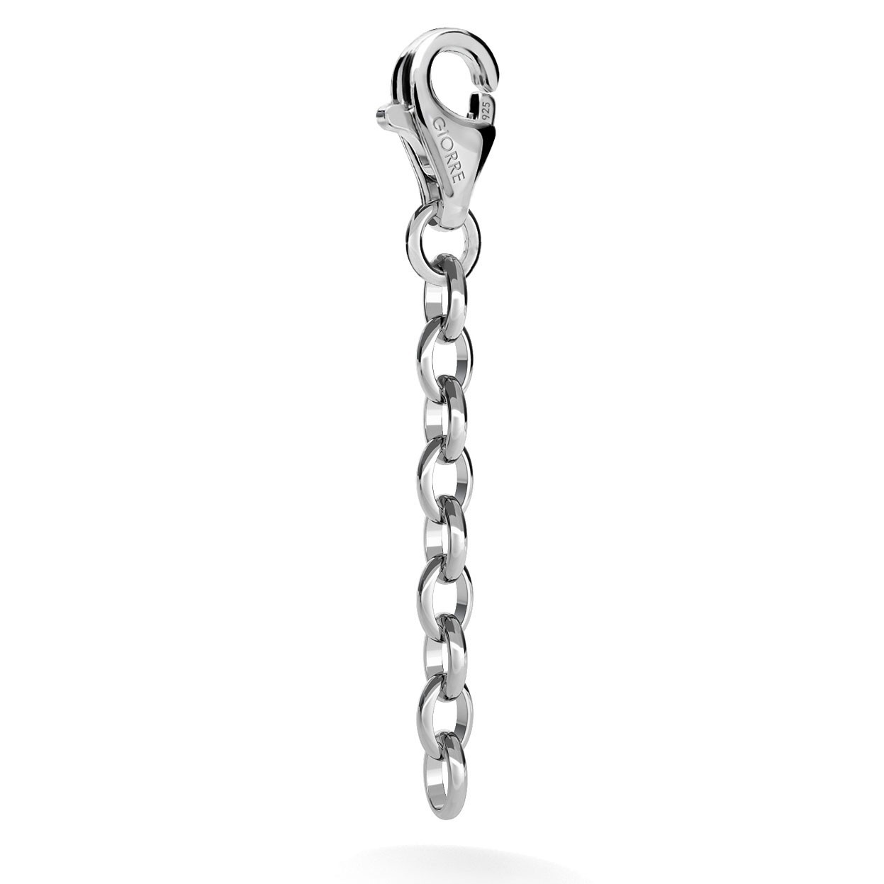40 MM EXTENSION TO CHARMS GIORRE, STERLING SILVER (925) RHODIUM OR GOLD PLATED