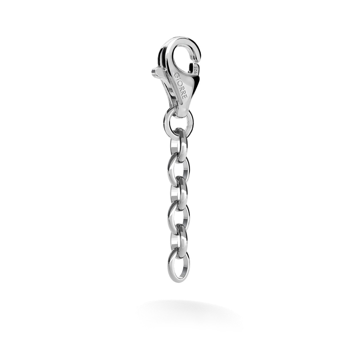 30 MM EXTENSION TO CHARMS GIORRE, STERLING SILVER (925) RHODIUM OR GOLD PLATED