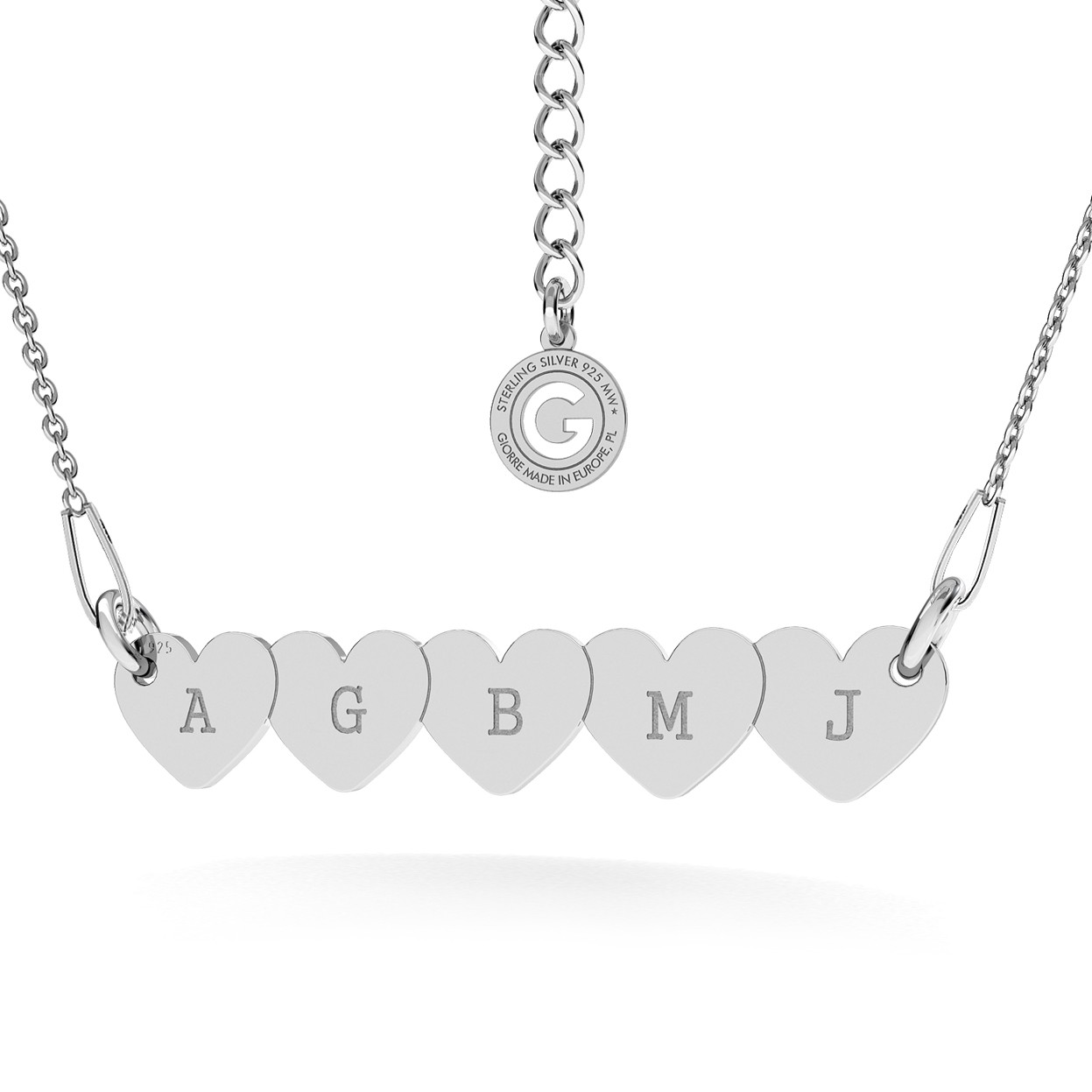 PERSONALIZED TRIPLE HEART NECKLACE