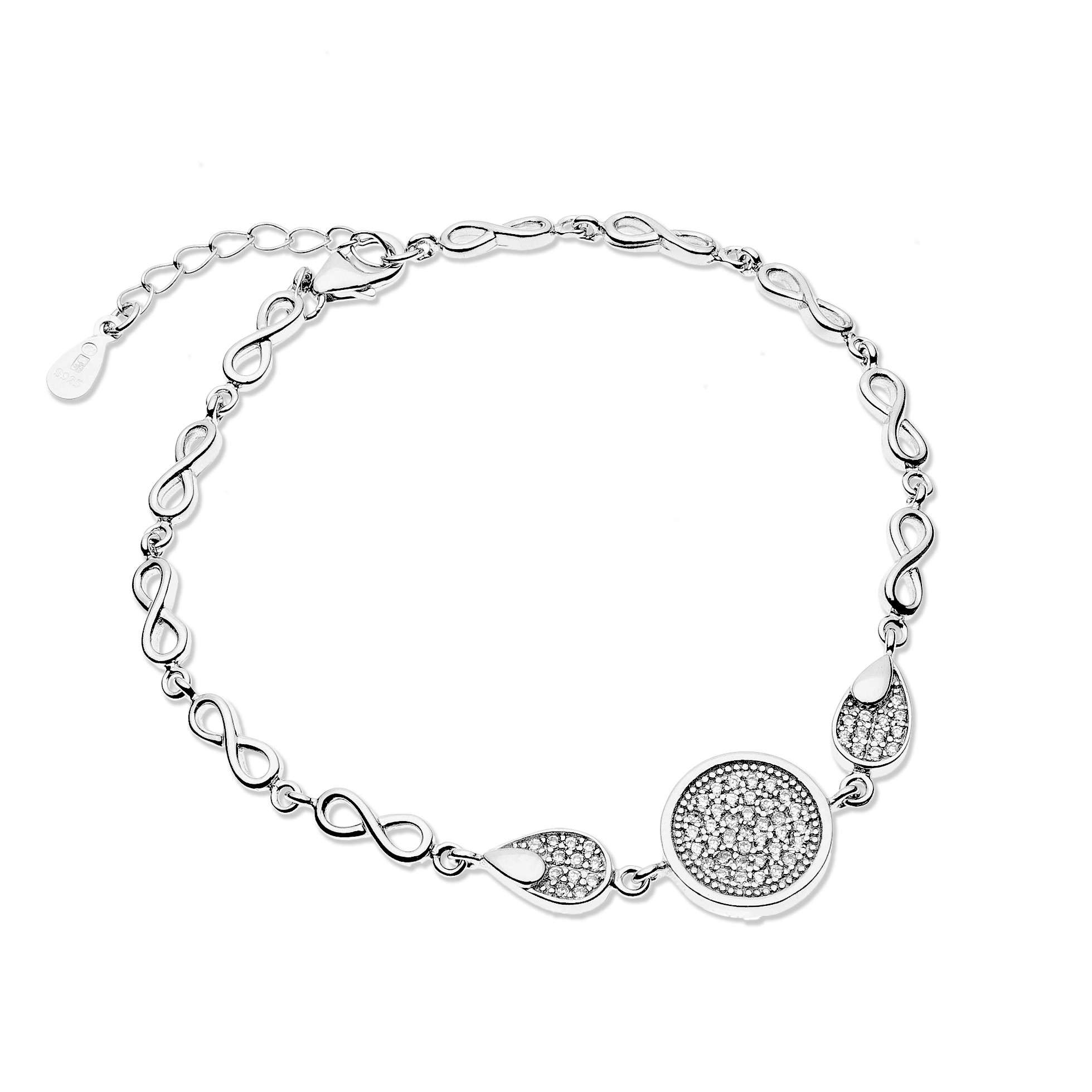 BRACELET WITH CHARMS AND CRYSTALS MODEL A015