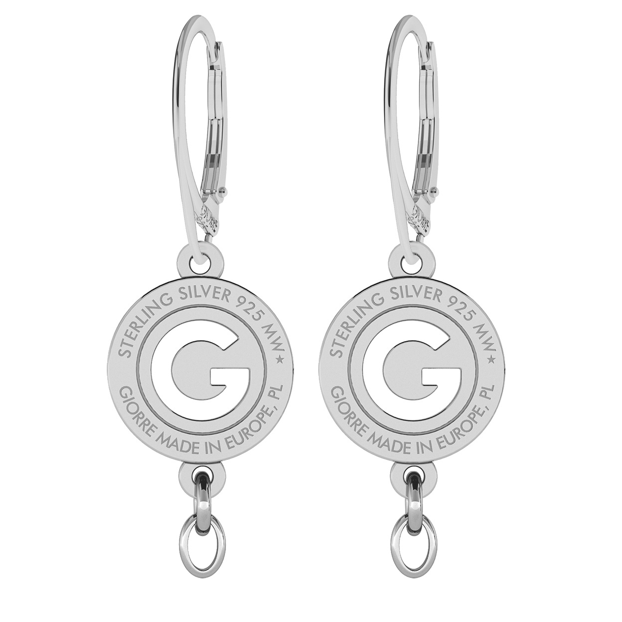LONG EARRINGS FOR CHARMS STERLING SILVER 925