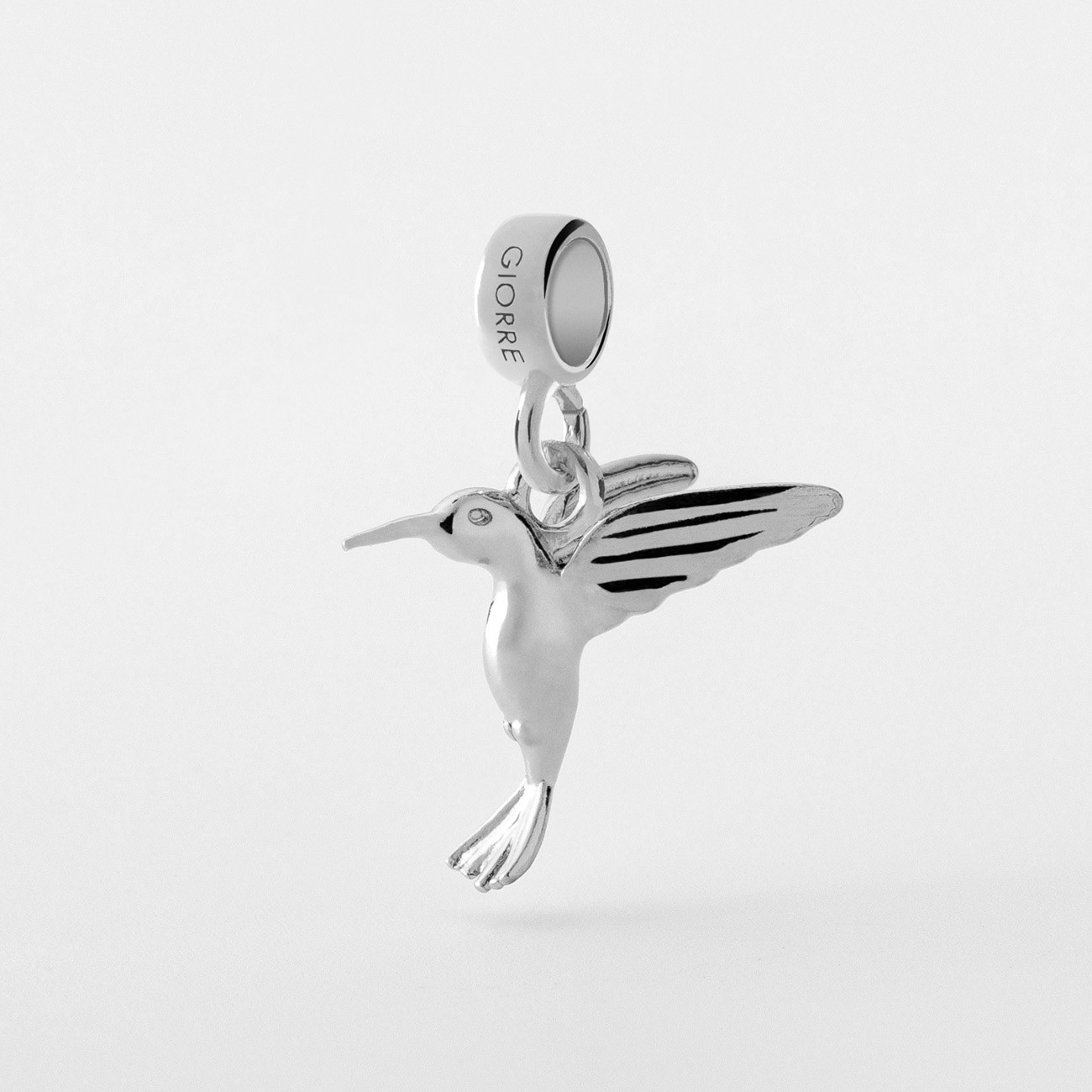 CHARM 20, HUMMING-BIRD, SILVER 925,  RHODIUM OR GOLD PLATED