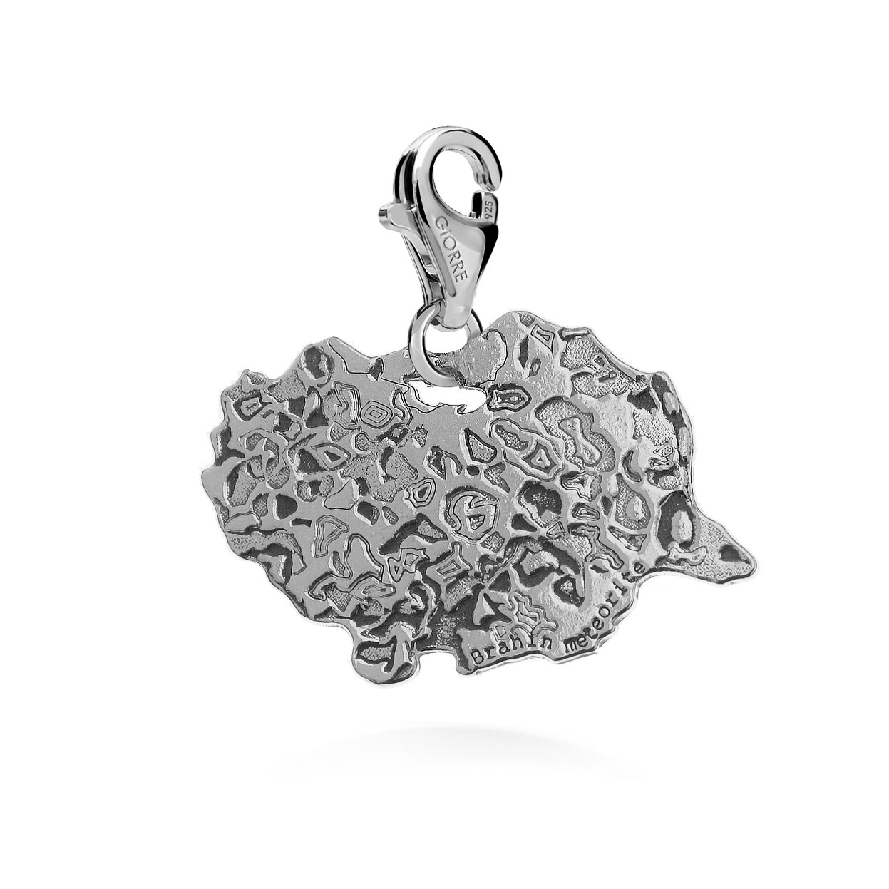 CHARMS 9, METEORITE, STERLING SILVER RHODIUM OR 24K GOLD PLATED