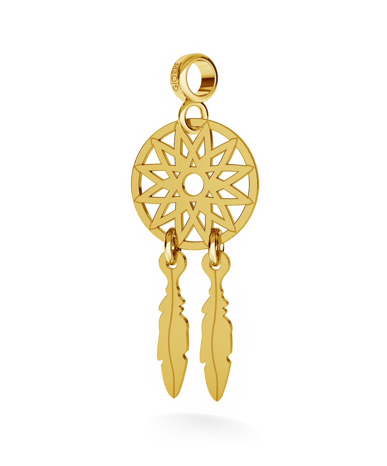 CHARM 110, DREAM CATCHER, STERLING SILVER (925) RHODIUM OR GOLD PLATED