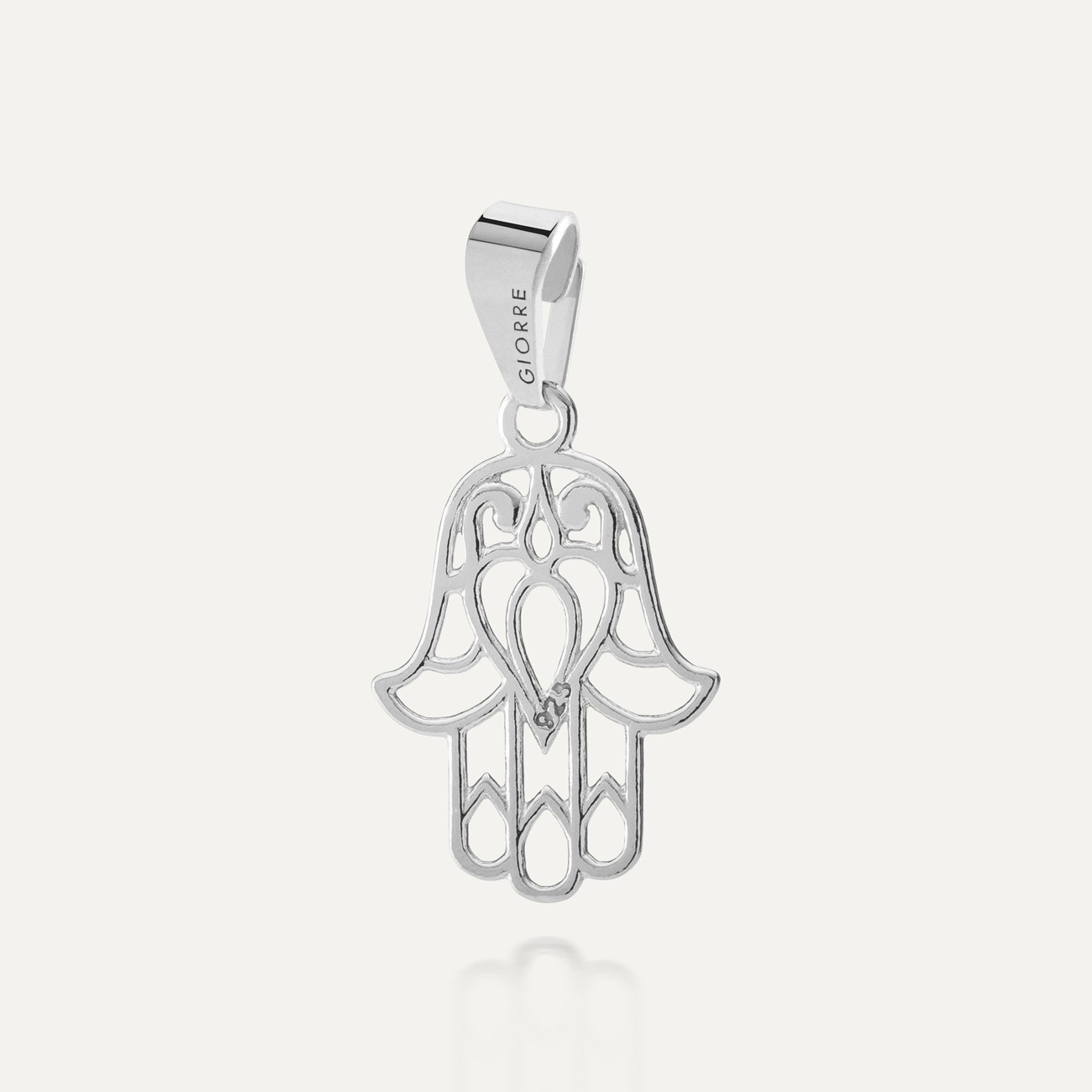 CHARM 140, HAMSA, STERLING SILVER (925) RHODIUM OR GOLD PLATED