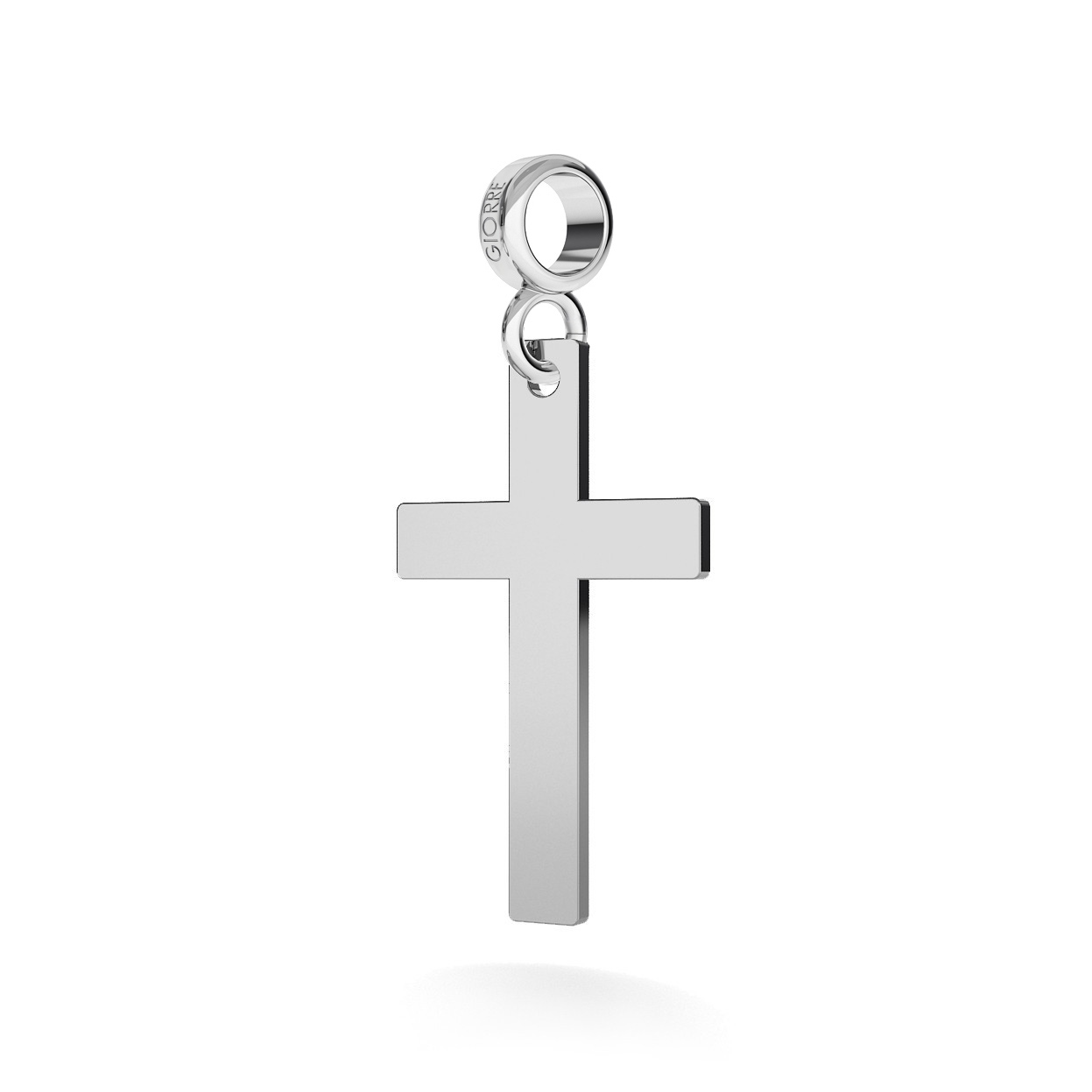 CHARM 27, CROSS, SILVER 925,  RHODIUM OR GOLD PLATED