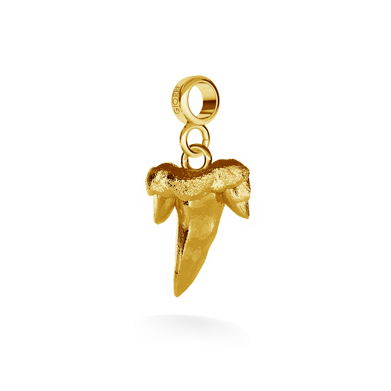 CHARM 18, TOOTH SHARK, SILVER 925, RHODIUM OR GOLD PLATED