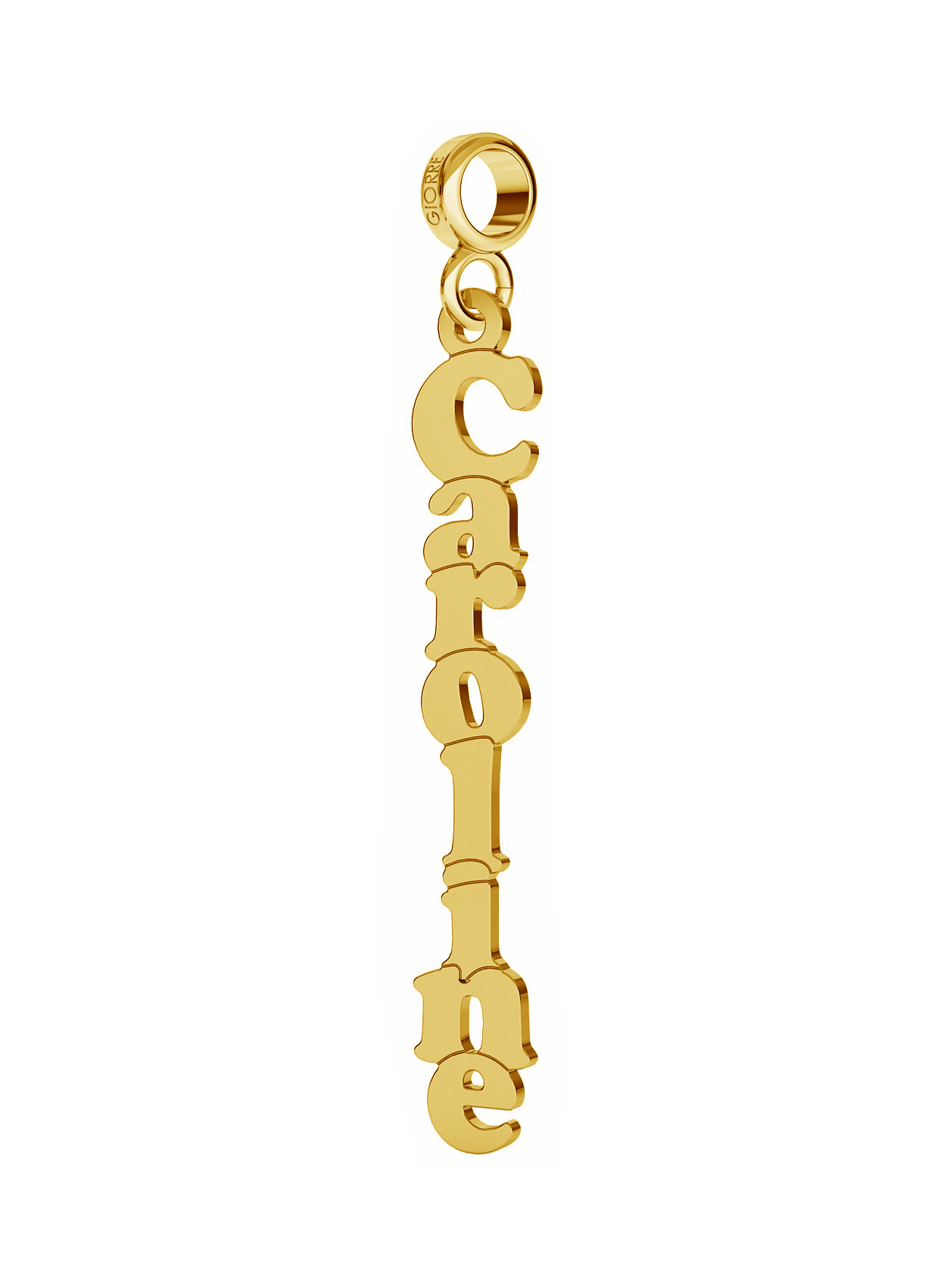 CHARM 126, CARRIE STYLE NAME, RHODIUM OR 24K / 18K GOLD PLATED