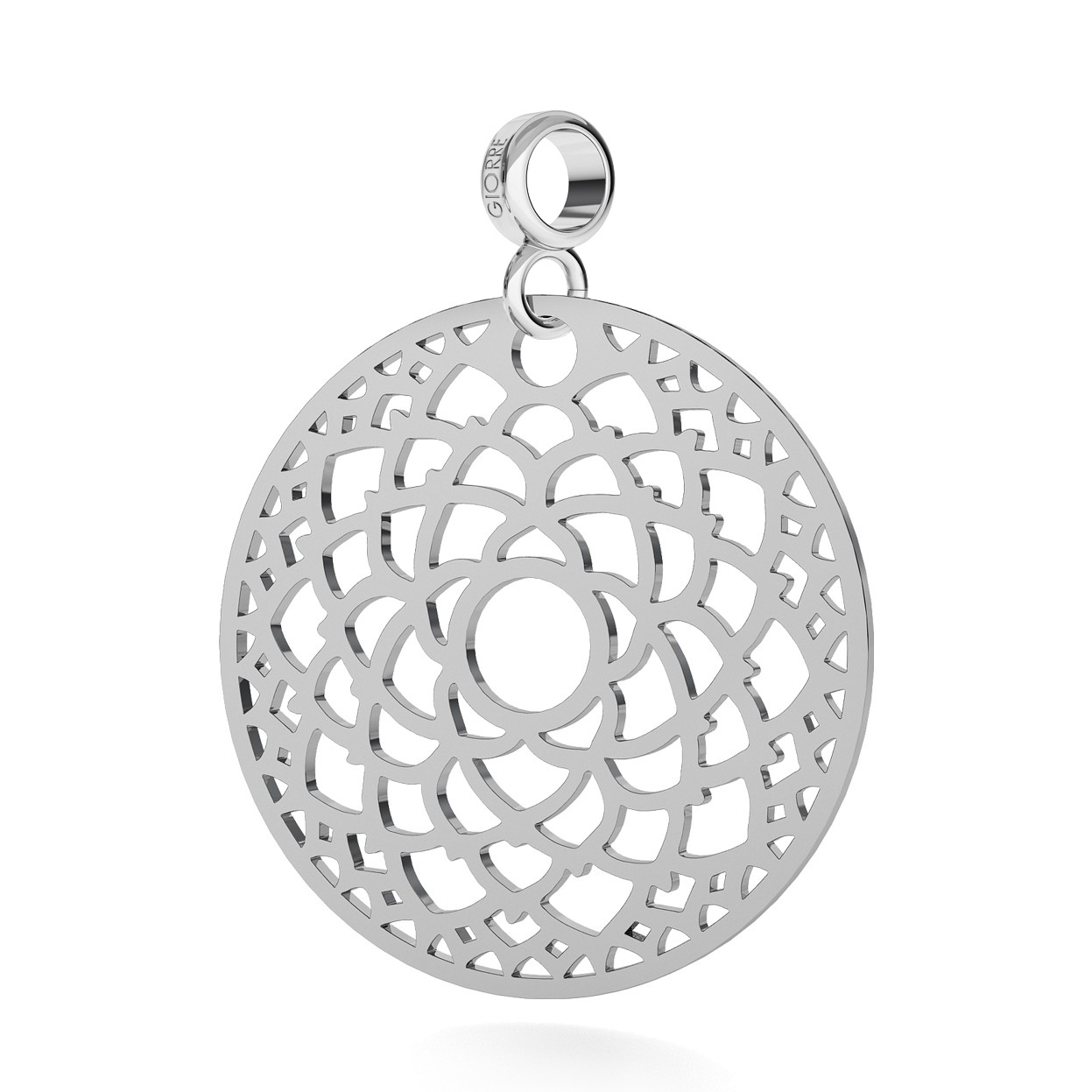 CHARM 68, CROWN CHAKRA, STERLING SILVER (925) RHODIUM OR GOLD PLATED