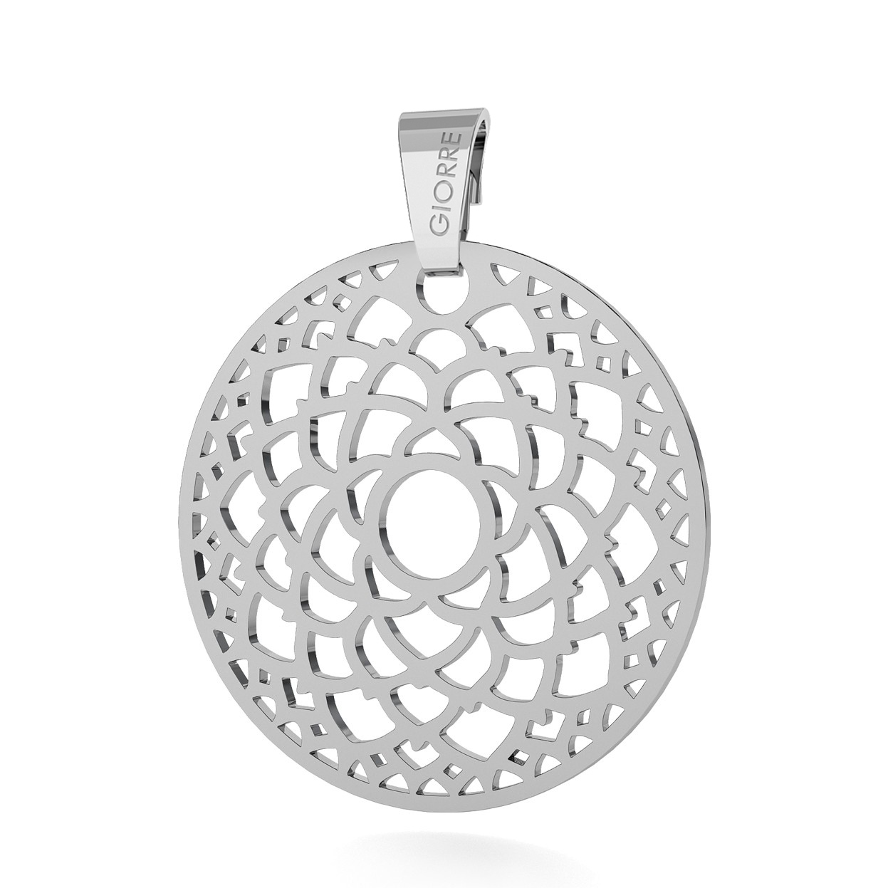 CHARM 68, CROWN CHAKRA, STERLING SILVER (925) RHODIUM OR GOLD PLATED