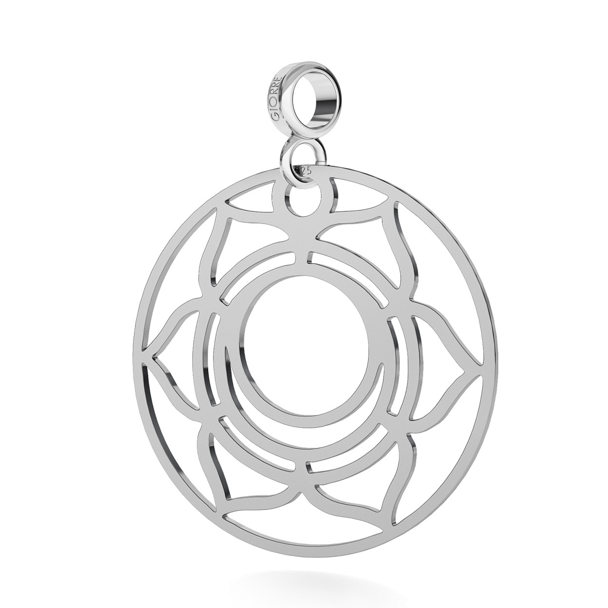 CHARM 73, SACRAL CHAKRA, STERLING SILVER (925) RHODIUM OR GOLD PLATED