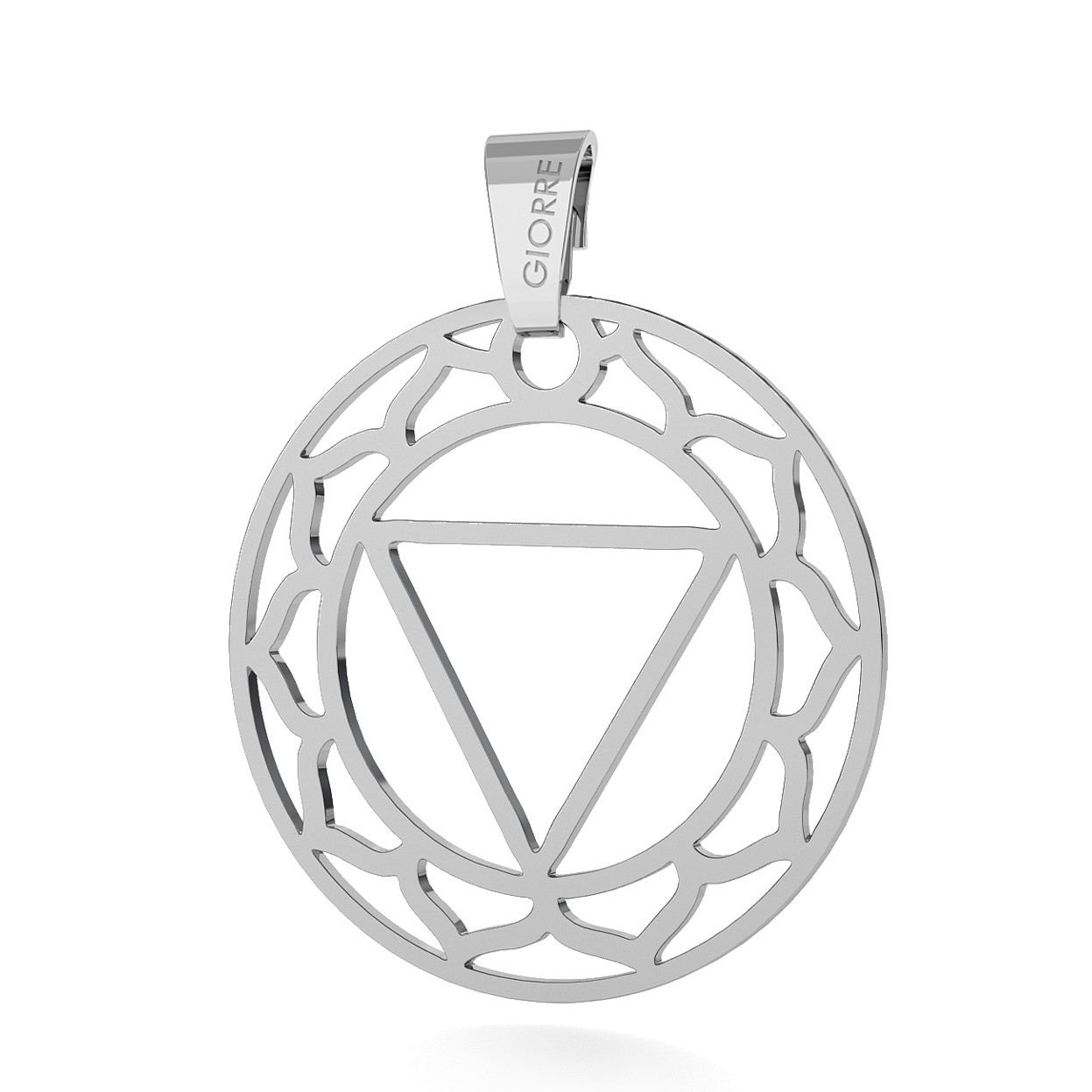 CHARM 72, NAVEL CHAKRA, STERLING SILVER (925) RHODIUM OR GOLD PLATED