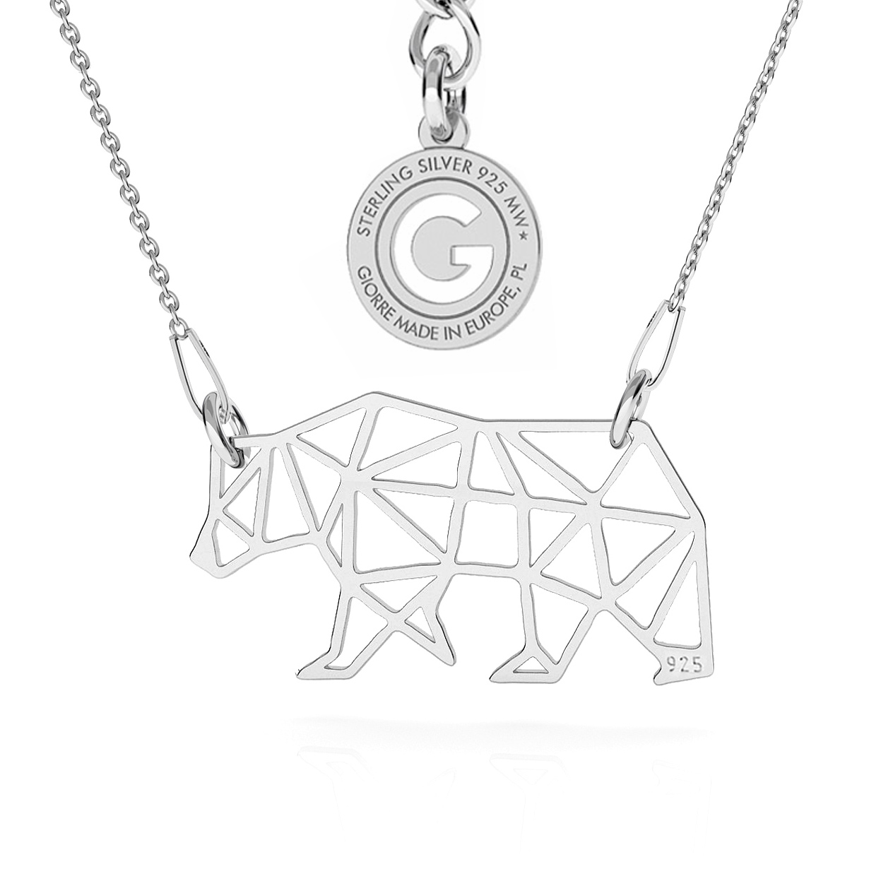 CHAT ORIGAMI COLLIER ARGENT 925