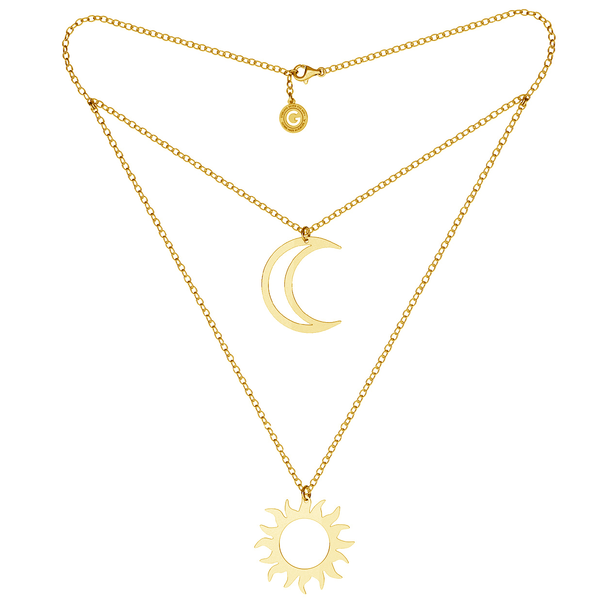 SUN AND CLOUD NECKLACE STERLING SILVER 925