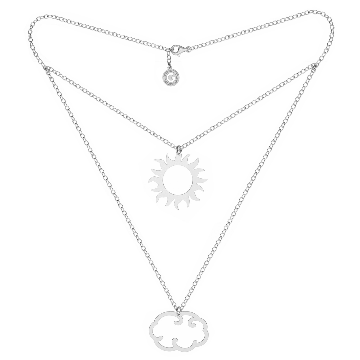 MOON AND STAR NECKLACE SILVER 925