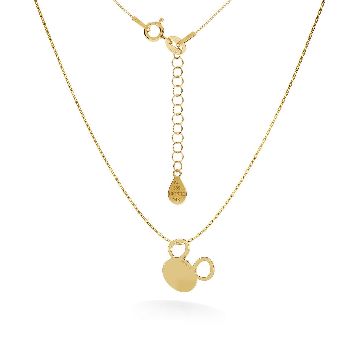 GOLD MOUSE NECKLACE 14K