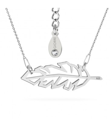 Plume origami collier argent 925 - basic