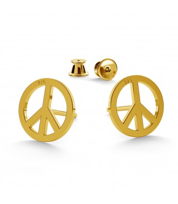 Peace symbol earrings - basic