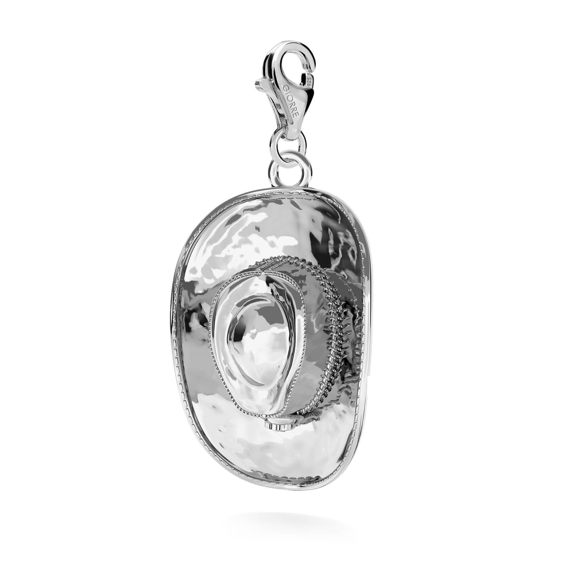 REVOLVER PENDANT CHARMS BEAD STERLING SILVER