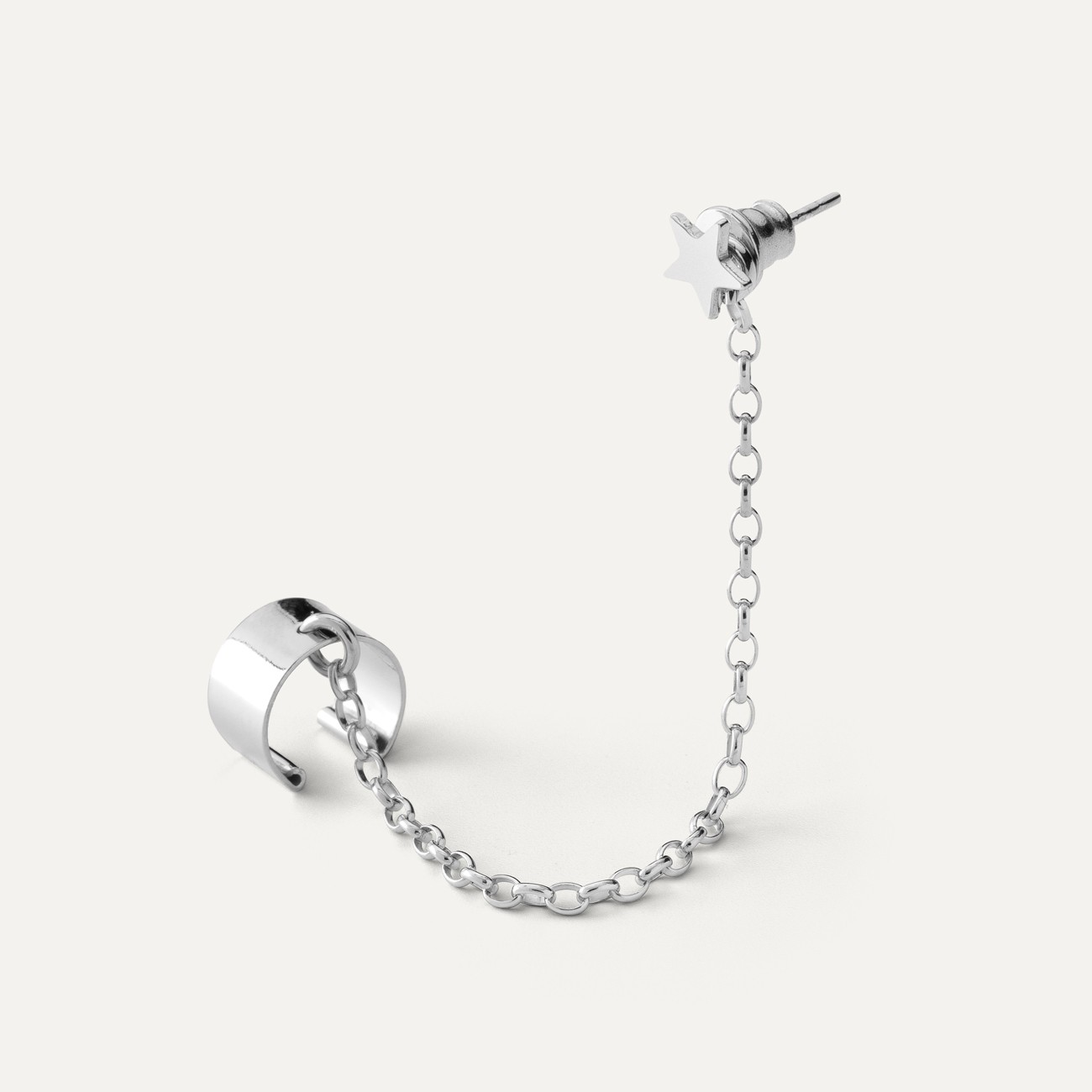Chain earrings Eye sterling silver 925