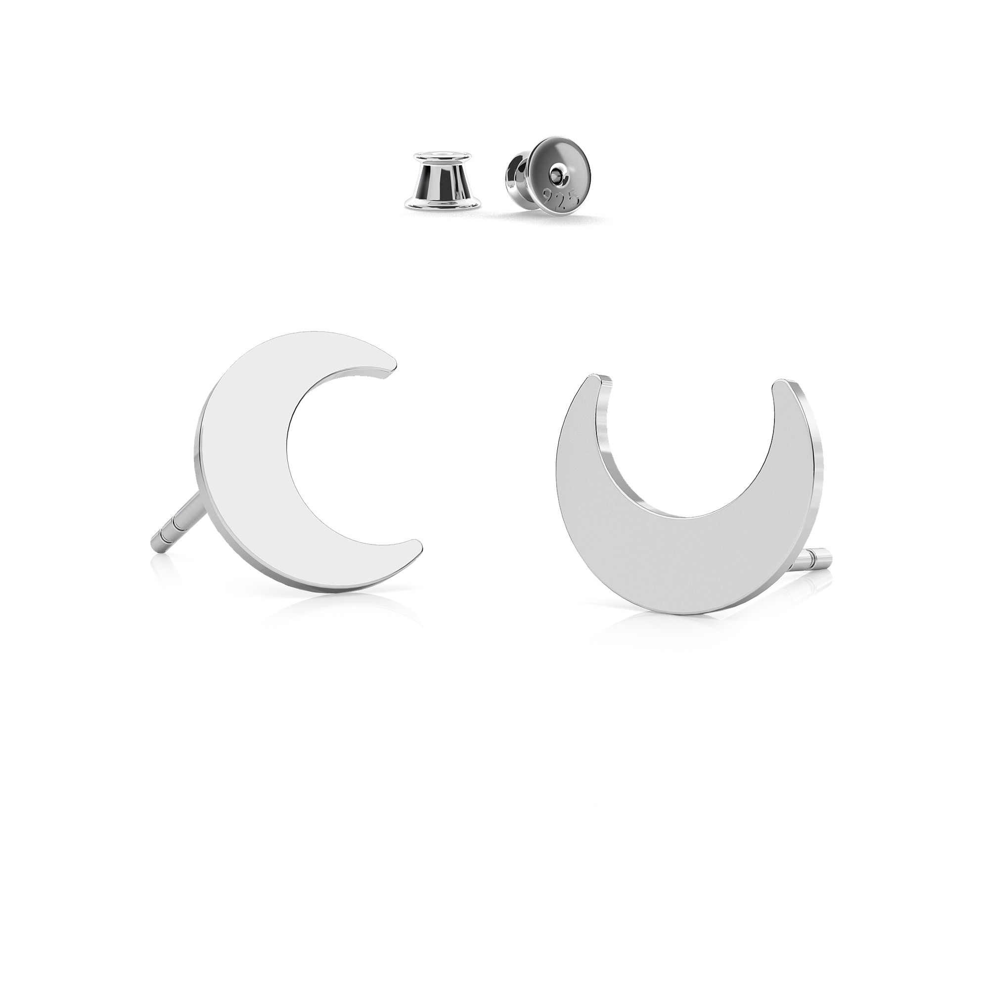 MOON earrings sterling silver 925