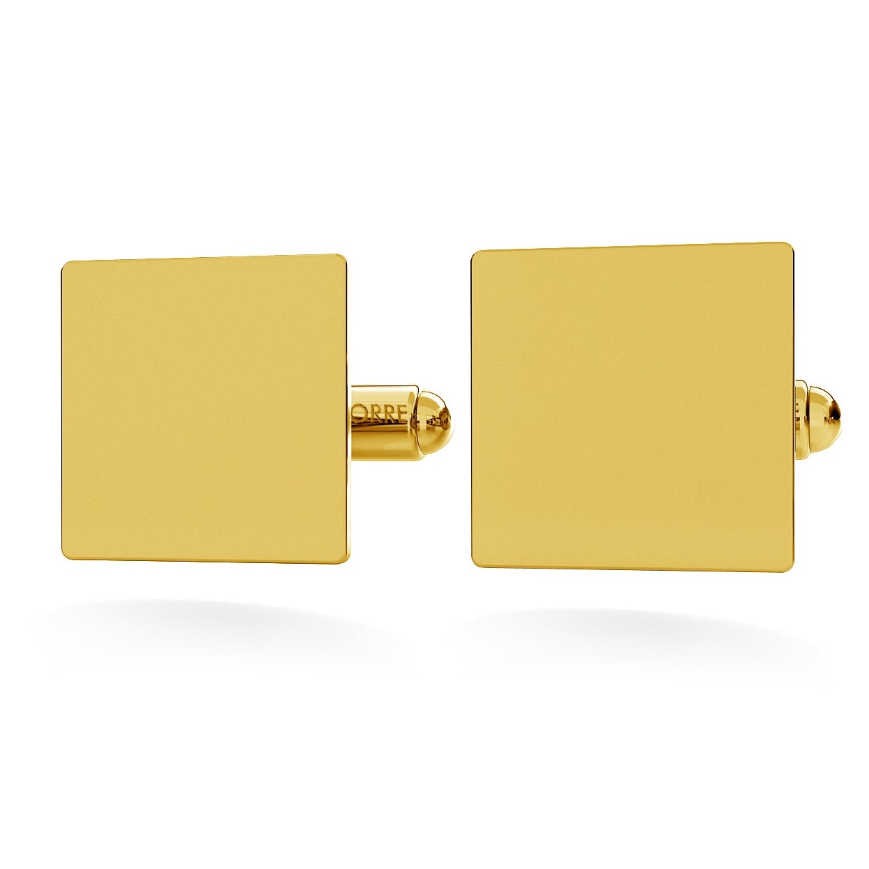 SQUARE CUFFLINKS WITH ENGRAVE, SILVER 925, RHODIUM OR GOLD PLATED