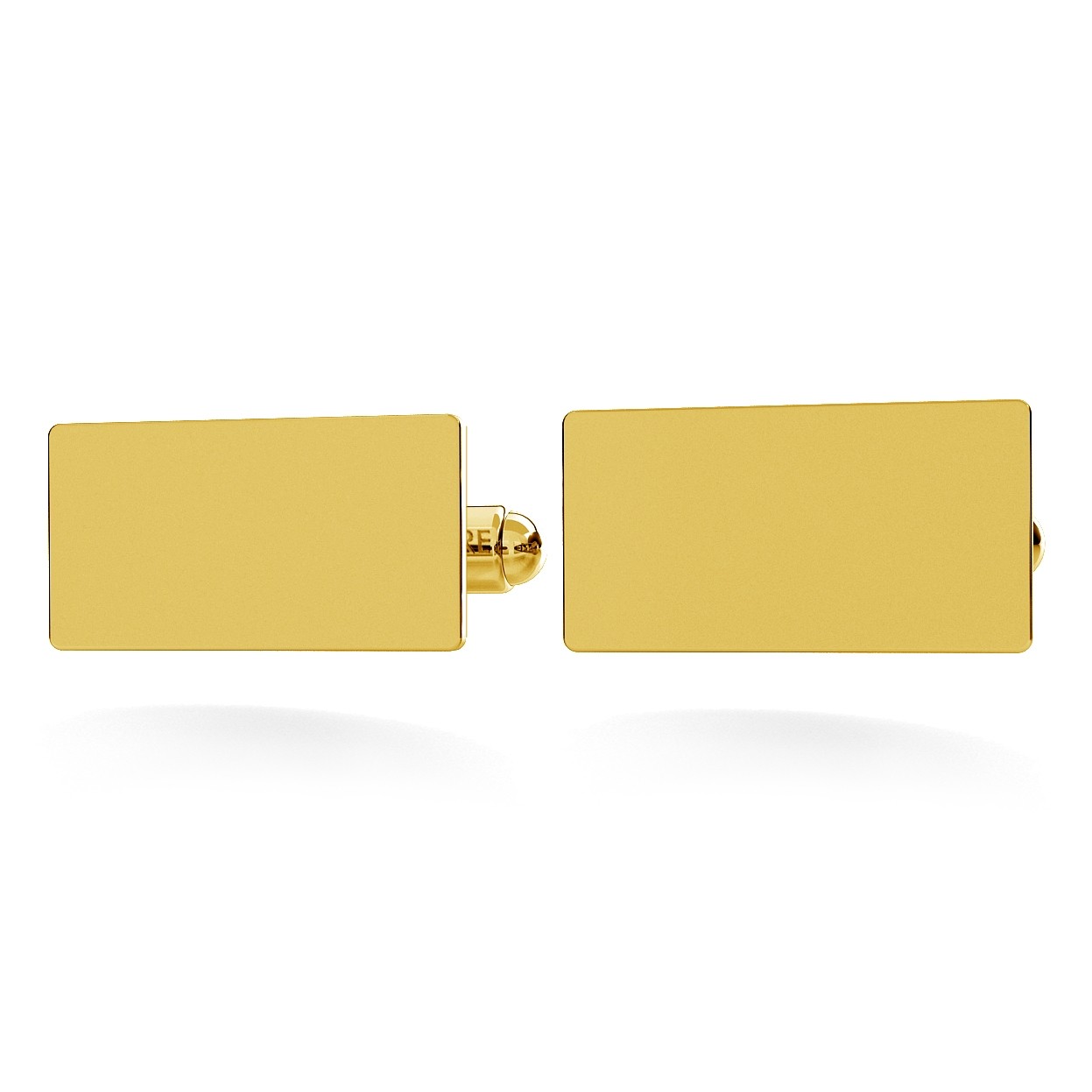 RECTANGLE CUFFLINKS WITH ENGRAVE, SILVER 925, RHODIUM OR GOLD PLATED