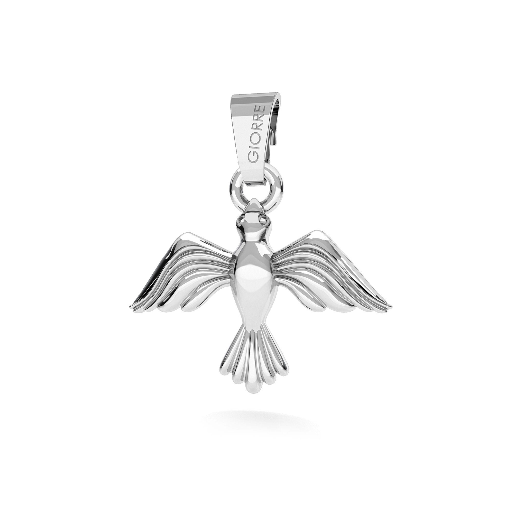 Ptak srebrny charms zawieszka beads 925