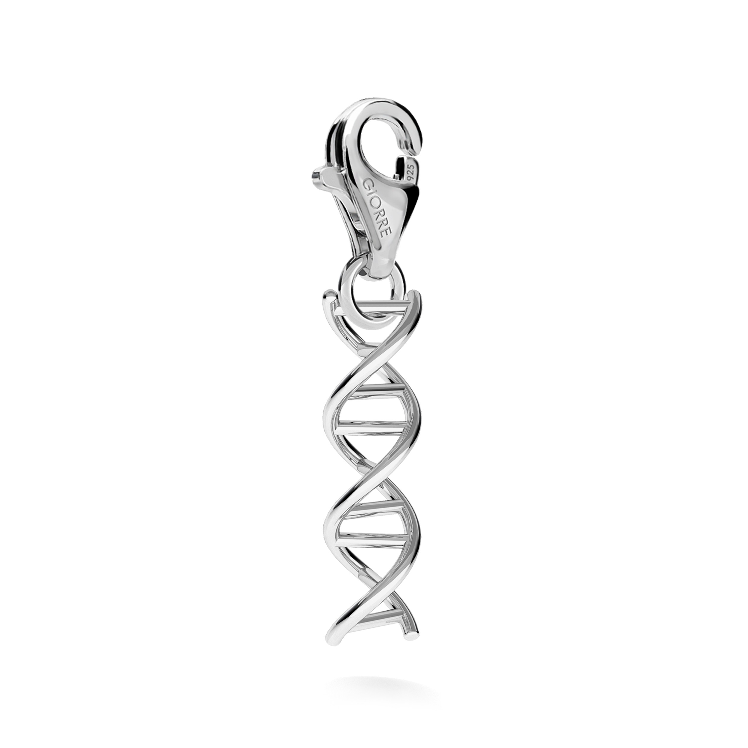 Wzór DNA srebrny charms 925