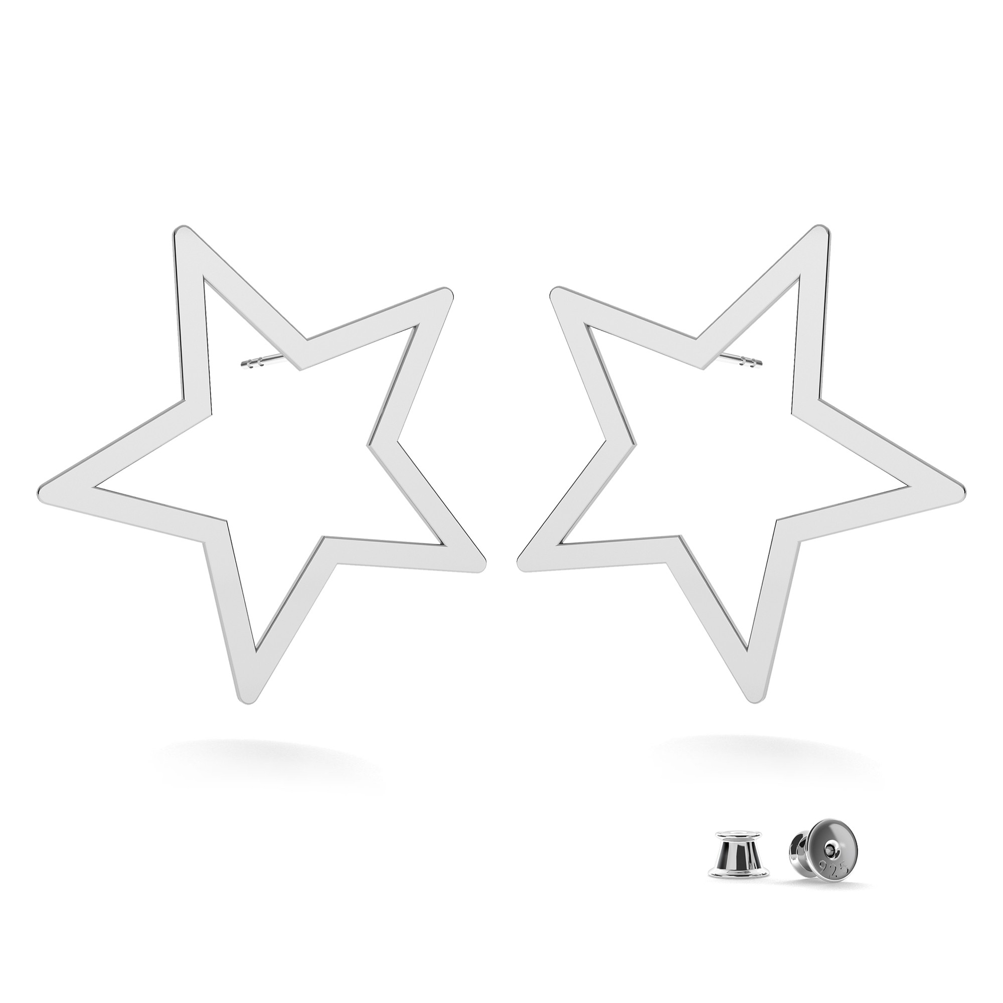 Star earrings  sterling silver