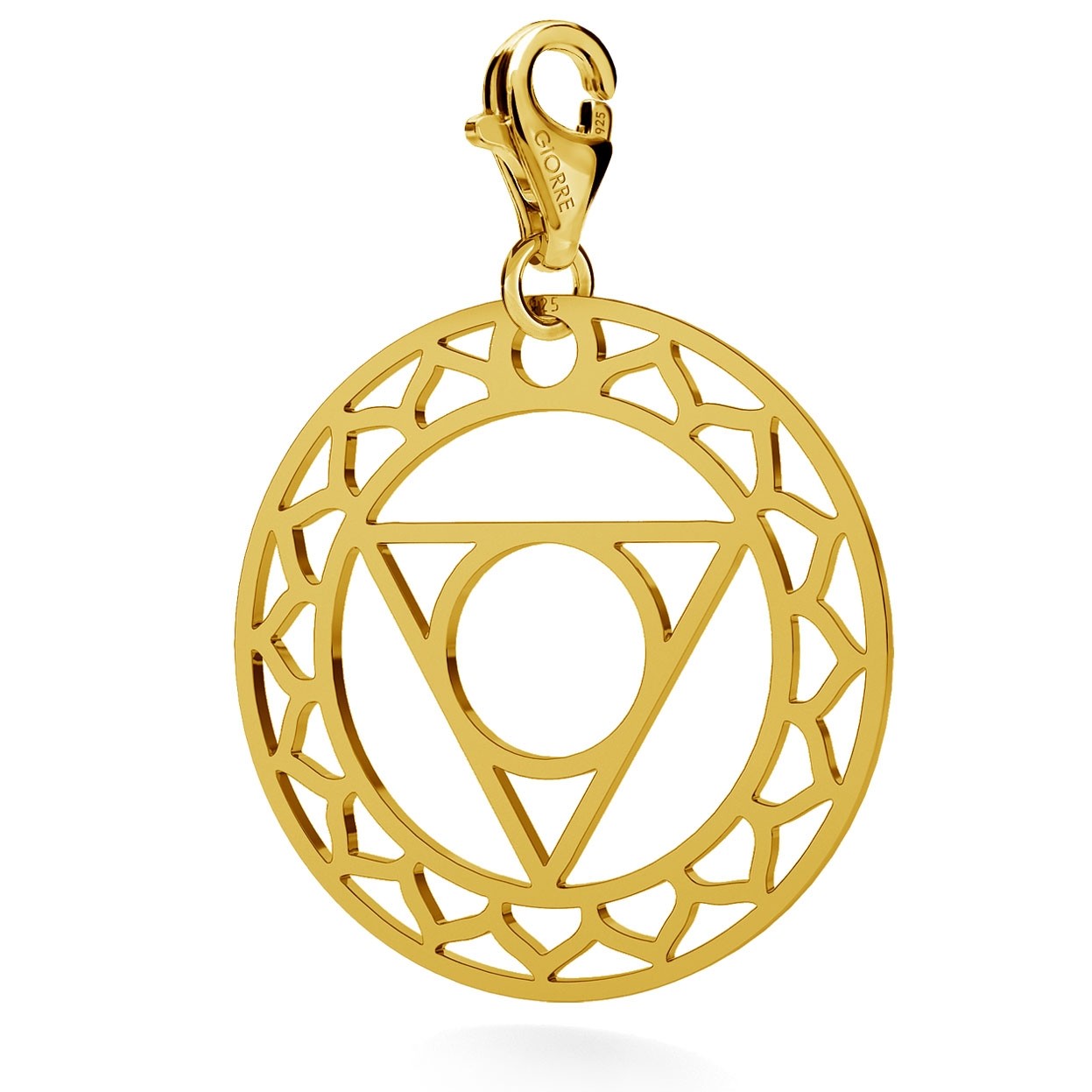 CHARM 70, THROAT CHAKRA, STERLING SILVER (925) RHODIUM OR GOLD PLATED