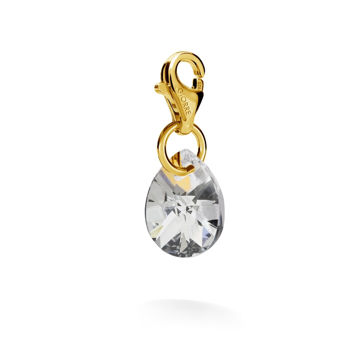 CHARMS 51, SWAROVSKI 6128 MM 12 CRYSTAL, STERLING SILVER (925) RHODIUM OR GOLD PLATED