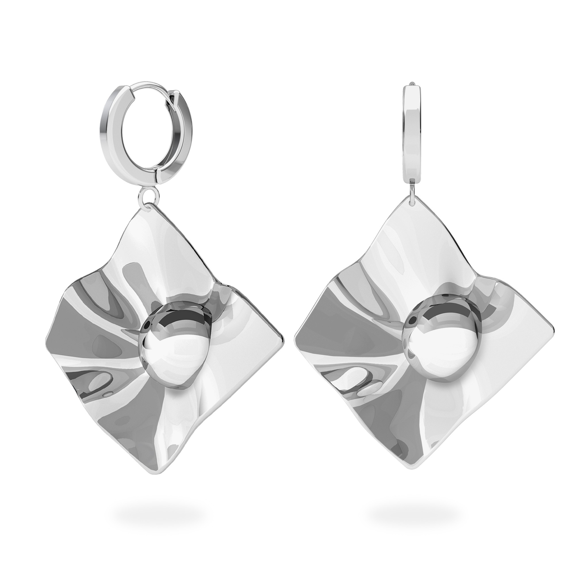 Square earrings sterling silver 925