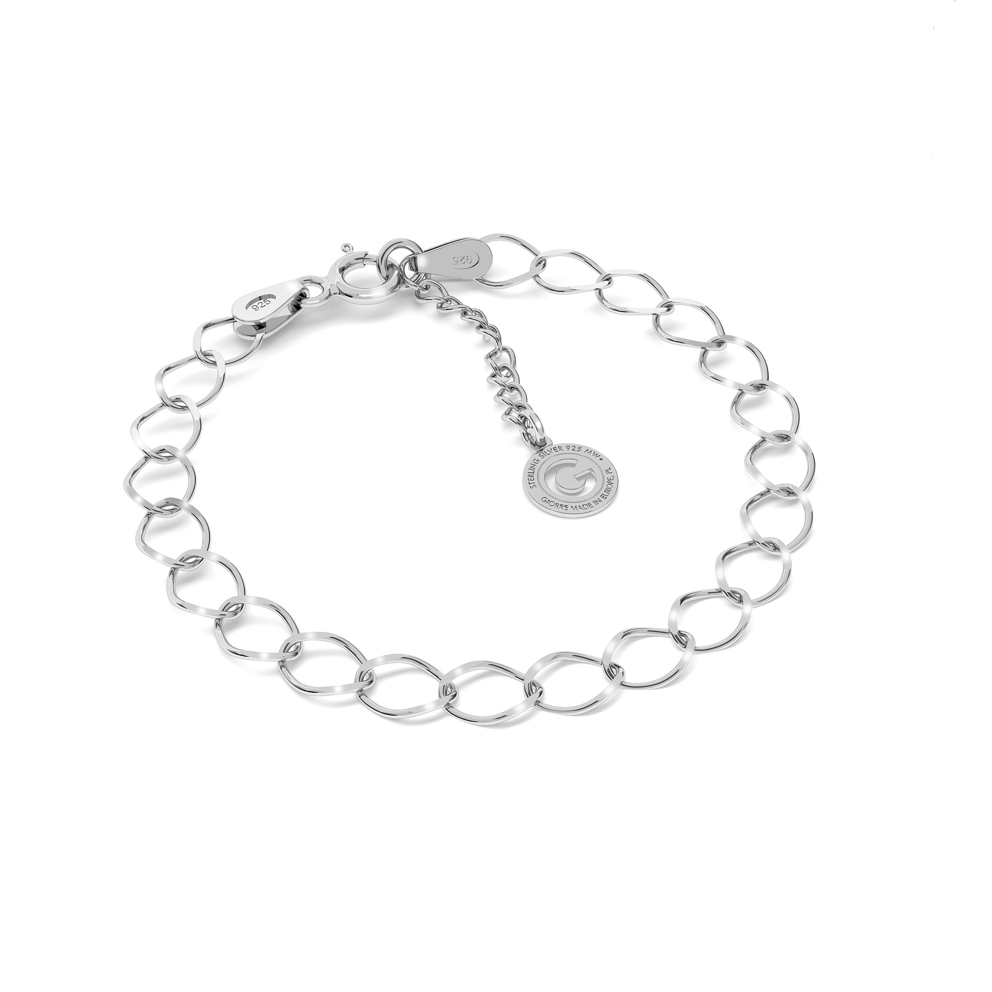 Silver choker curb chain sterling silver 925