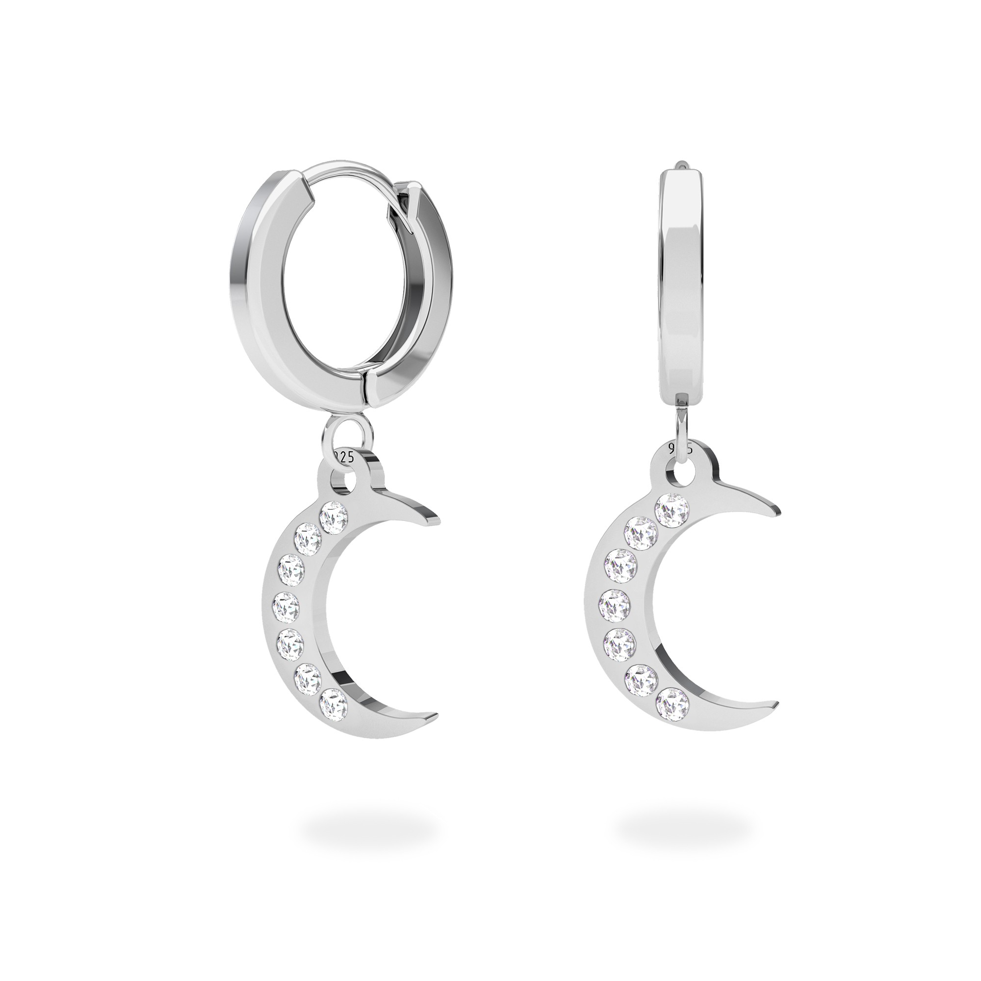 Moon earrings sterling silver 925