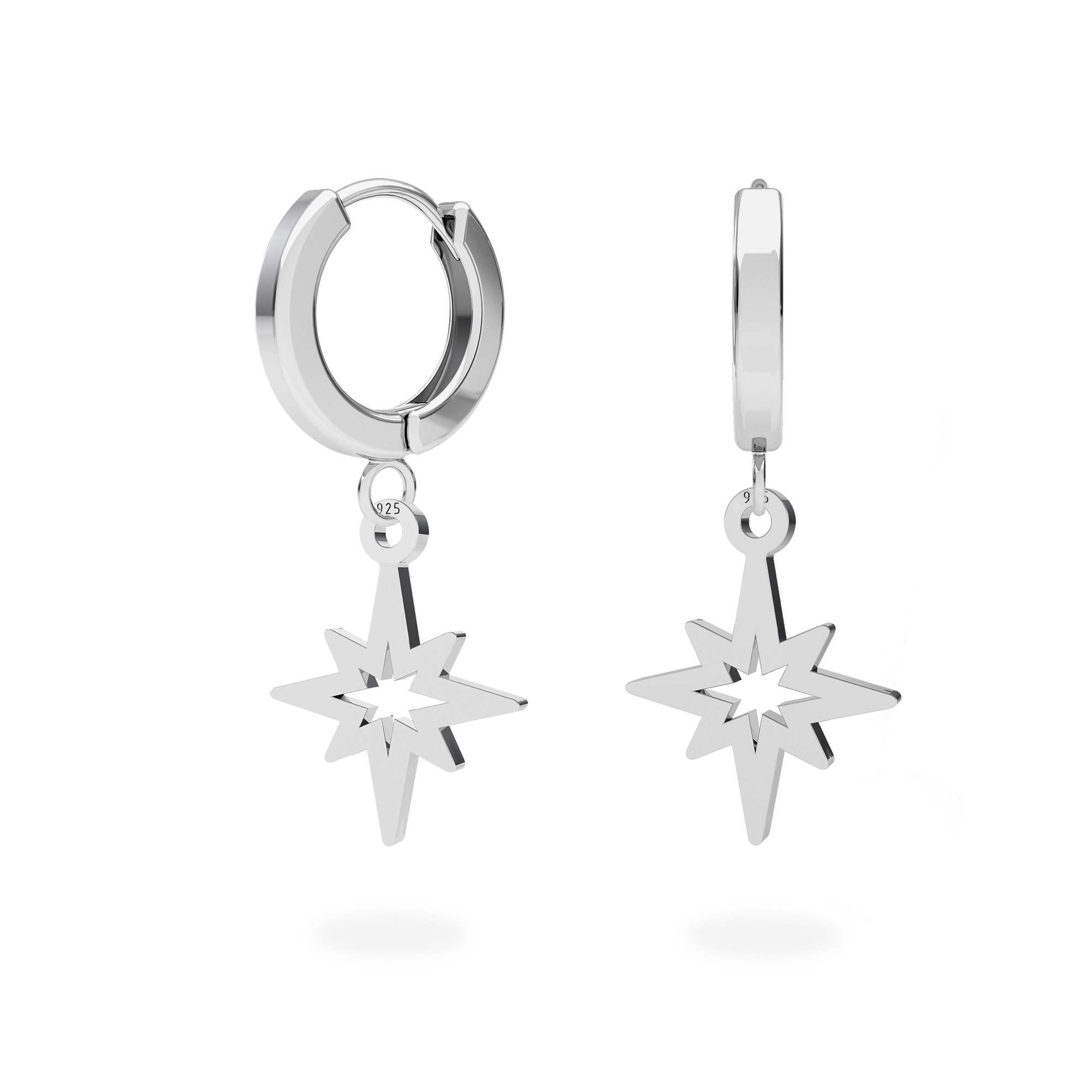 Star earrings sterling silver 925
