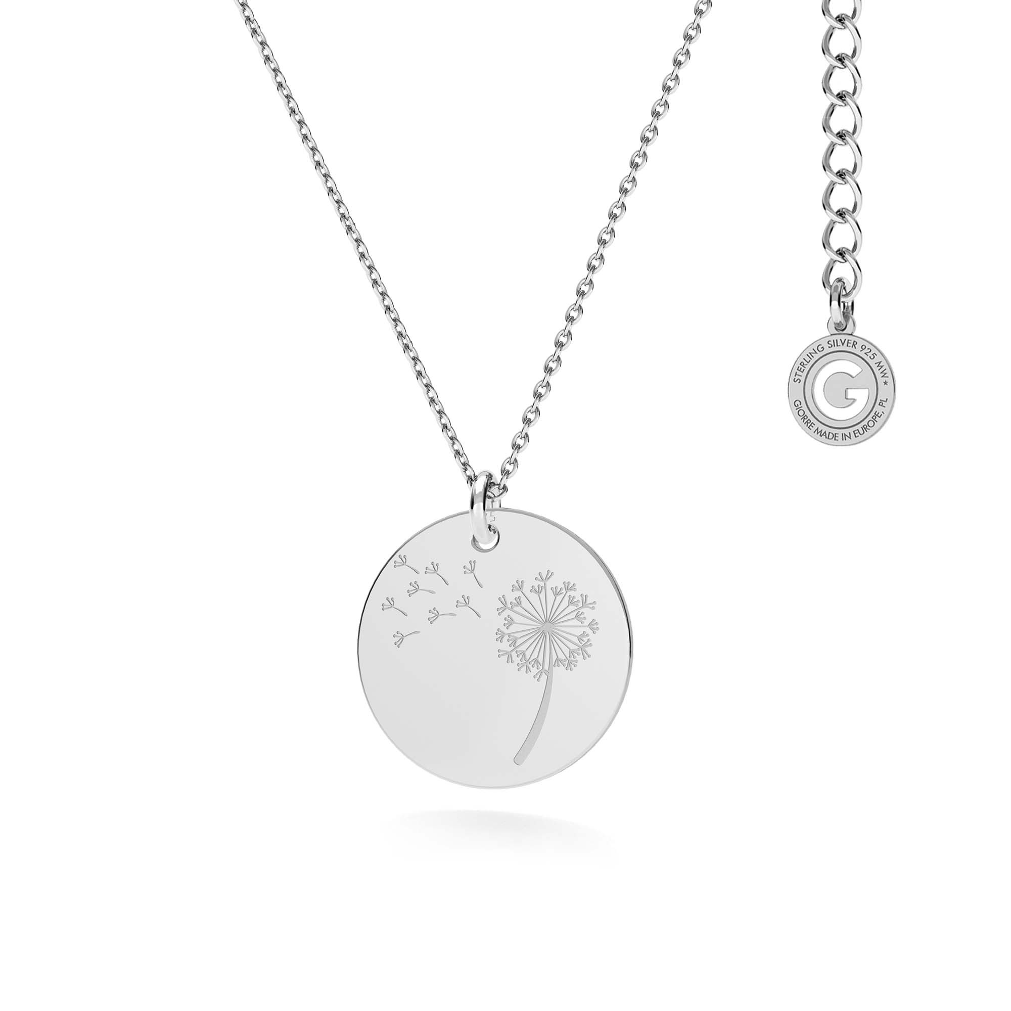 Necklace for mother & child, girl engraveing, sterling silver 925