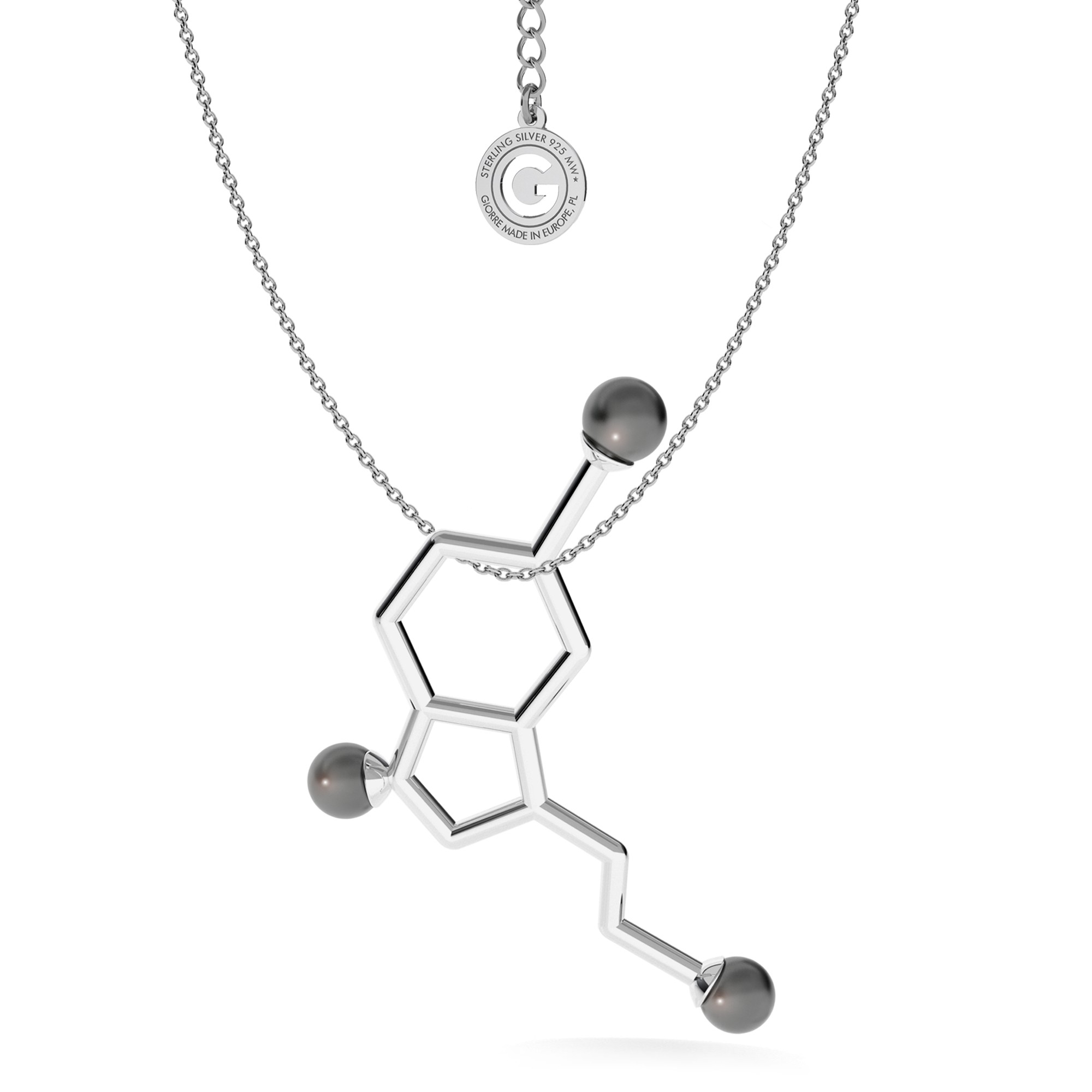 Serotonine formule chimique collier