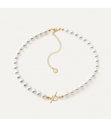 White pearls choker charms baseSilver 925