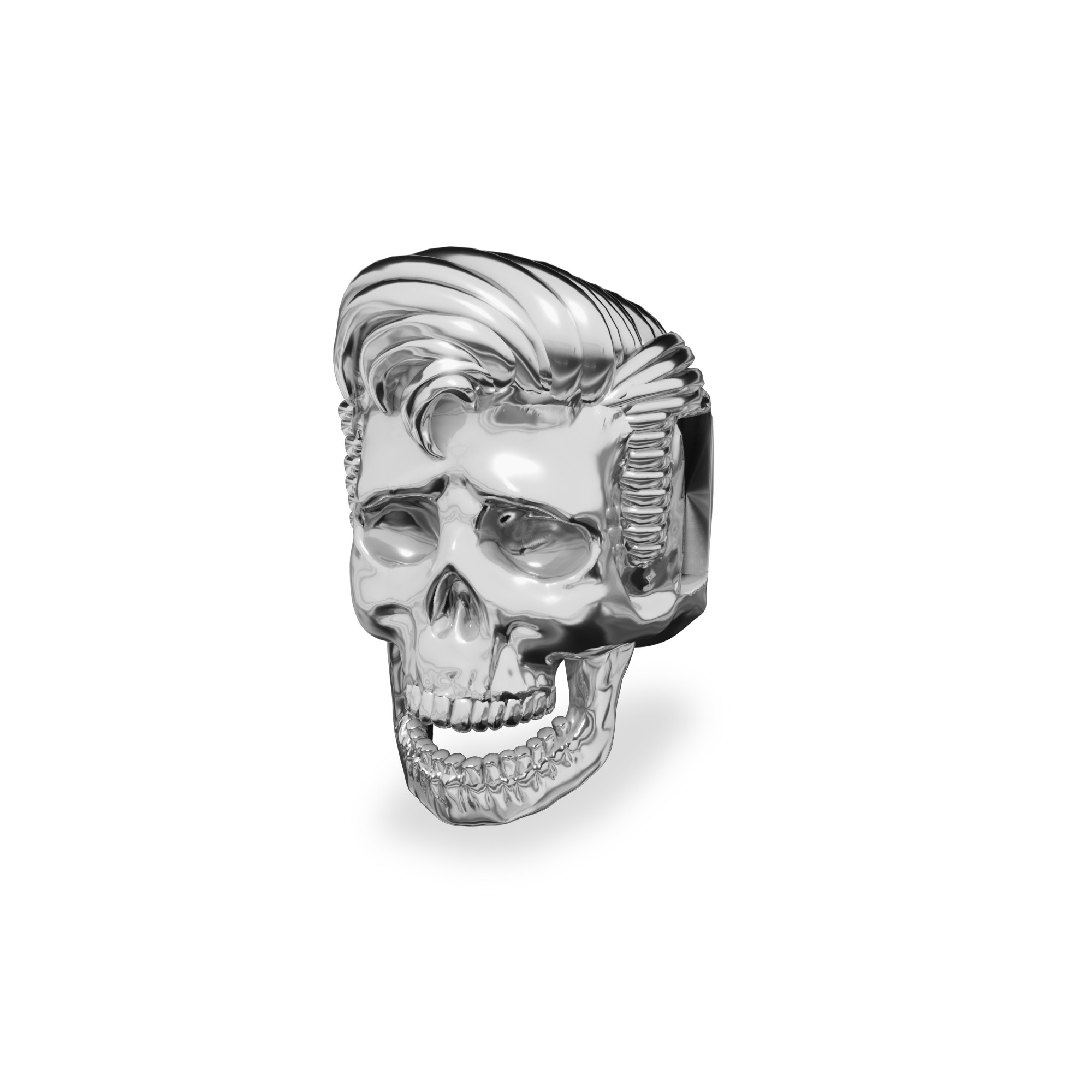 Srebrny koralik beads - czaszka Elvis, srebro 925