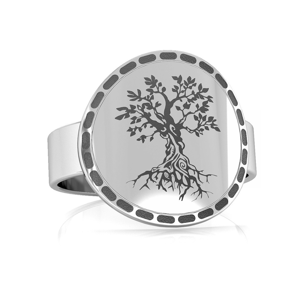 Moon signet, sterling silver 925