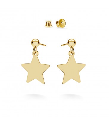 Star drop earrings MON DÉFI, silver 925