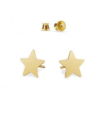 Silver openwork star stud earrings MON DÉFI, silver 925