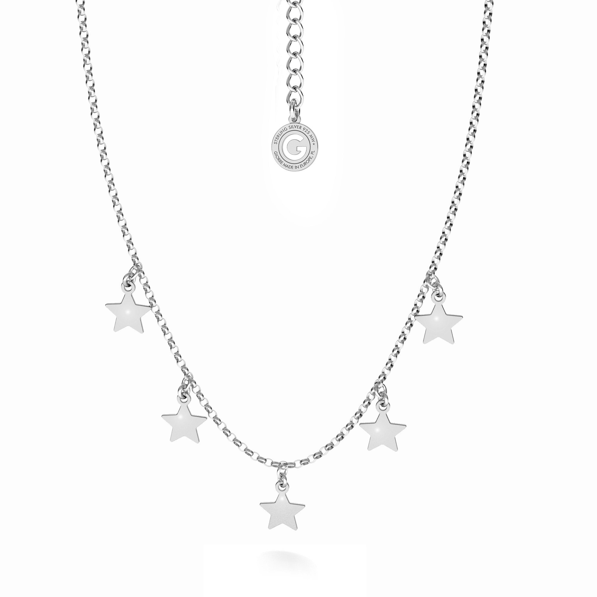 Silver star necklace T°ra'vel'' , silver 925