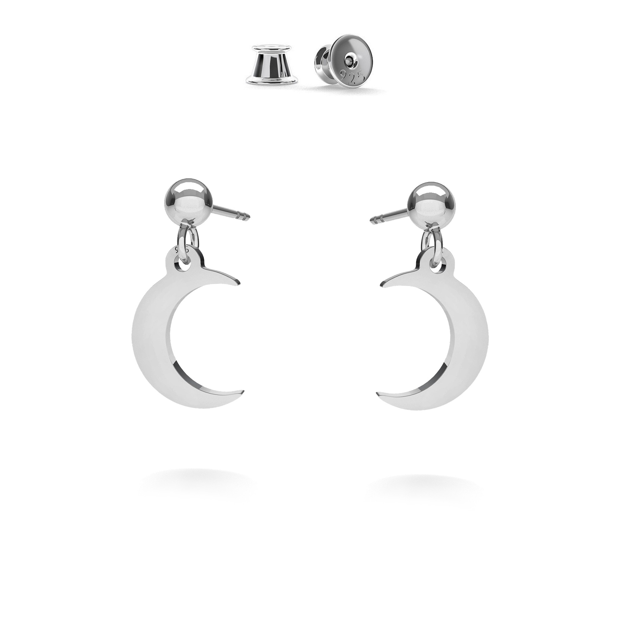 Small star drop earrings T°ra'vel'' , silver 925