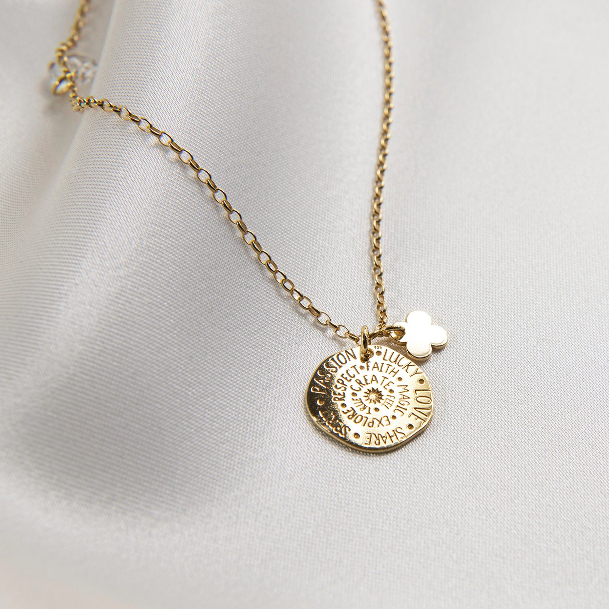 Silver star necklace with sun pendant, Swarovski crytal, T°ra'vel'' , silver 925