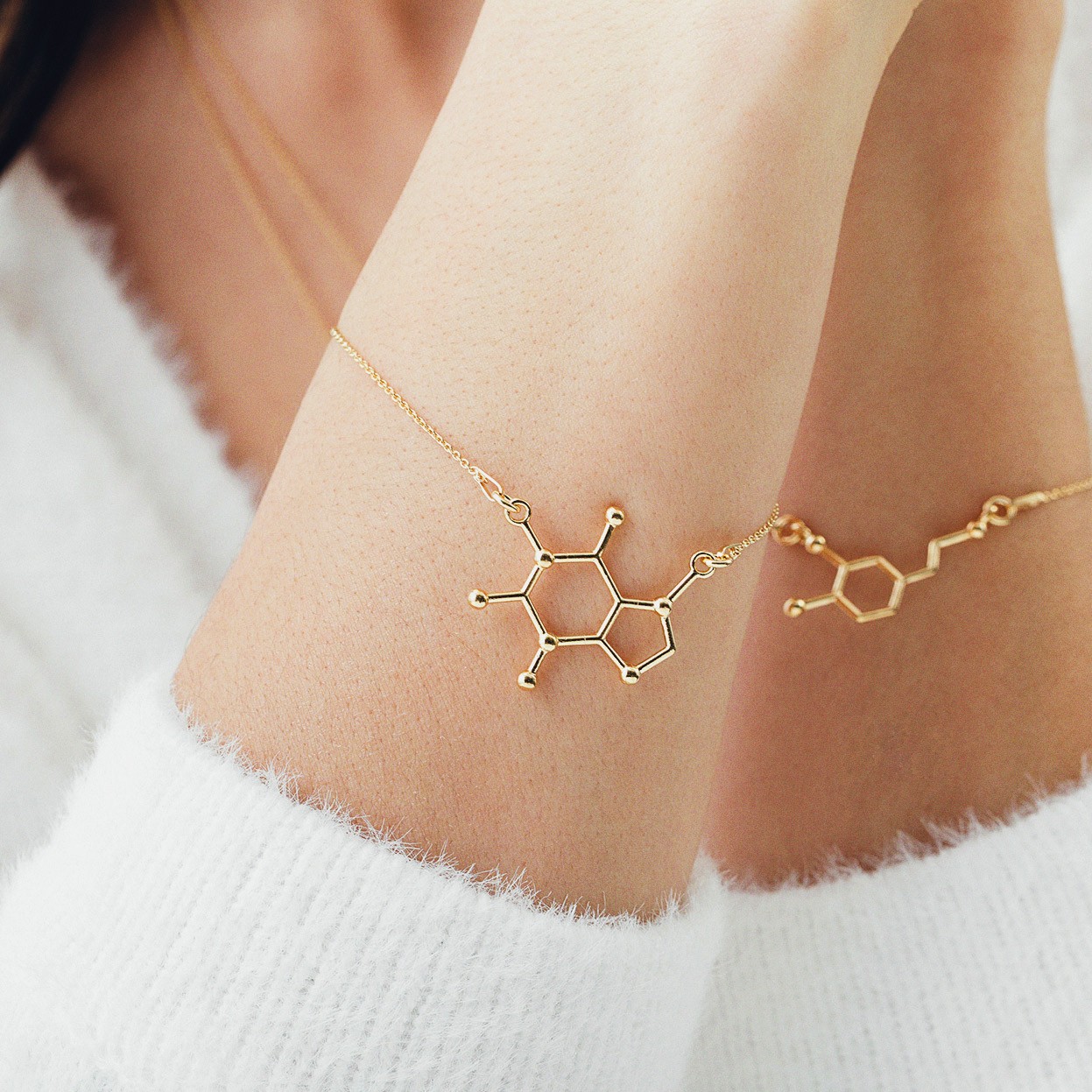 Serotonine formule chimique bracelet 925