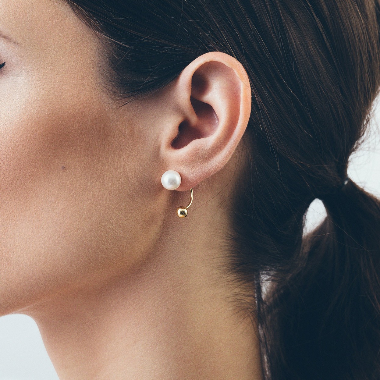Ohrringe vorne und hinten mit Swarovski-Perlen
